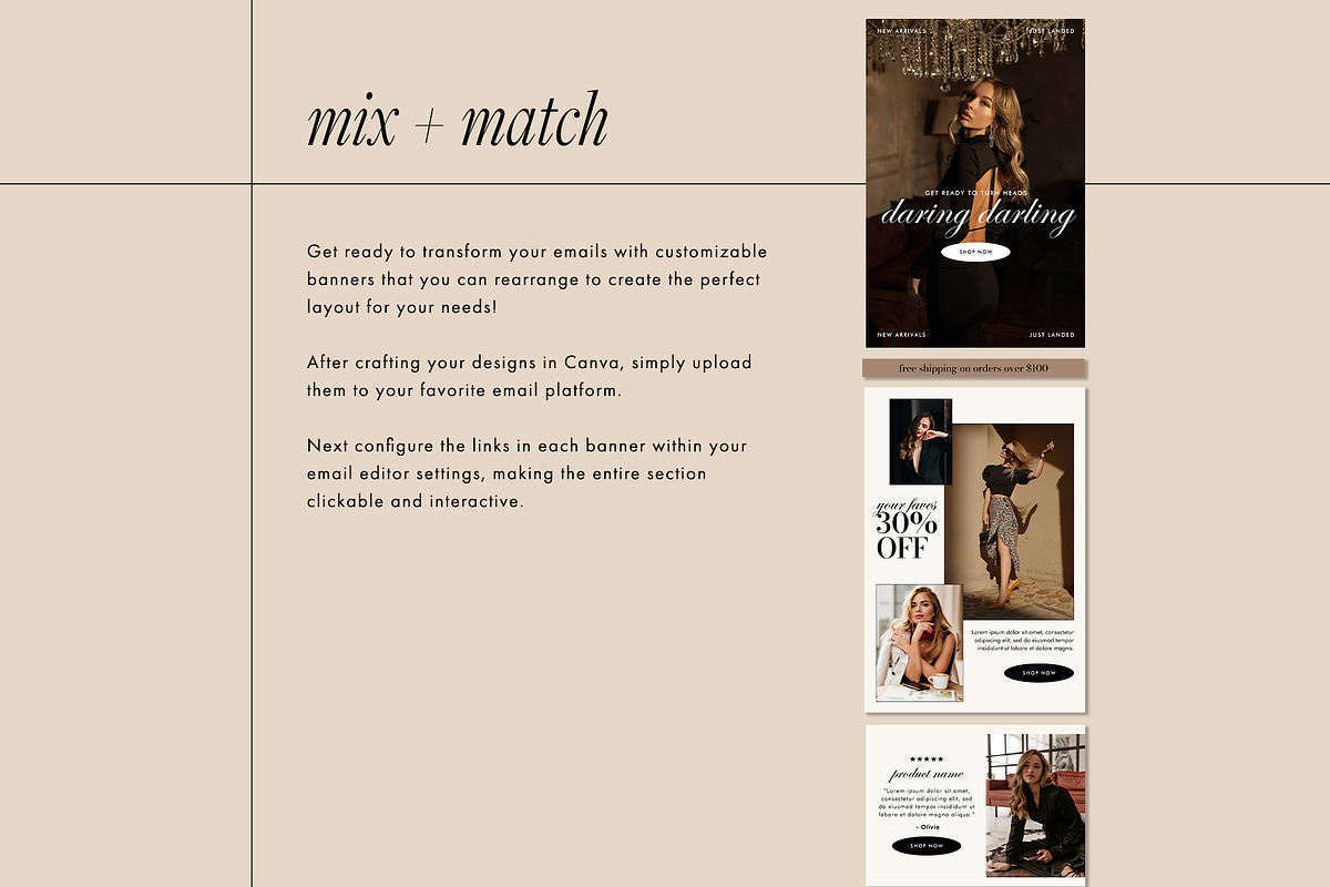 Stylish Canva Email Template Bundle, an Email Template by KikiBunnyCreative (Photo 7 of 12)