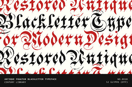 Fraktur Display Font – Vintage Type, a Blackletter Font by Century Library