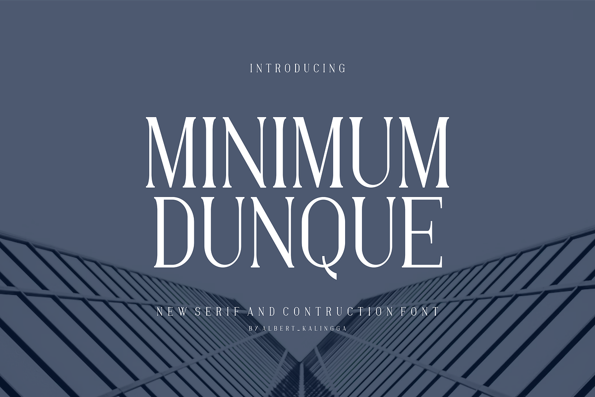 Minimum Dunque Font, a Serif Font by albert_kalingga (Photo 1 of 5)