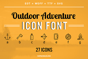 Outdoor Adventure Icon Font