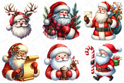 Watercolor Santa Clipart, an Illustration by DreamPrint404 (Thumbnail 5 of 6)