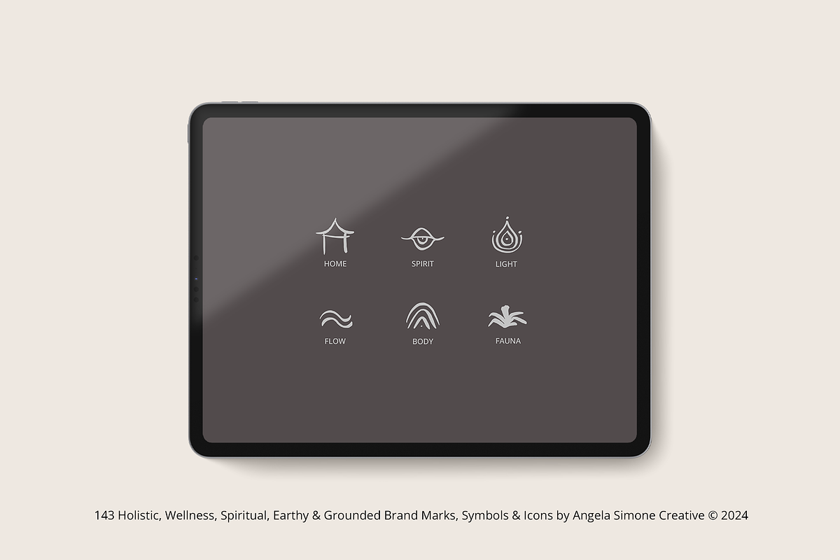 Holistic Wellness Spiritual Icons, a Solid Icon by angela simone creative (Photo 10 of 11)