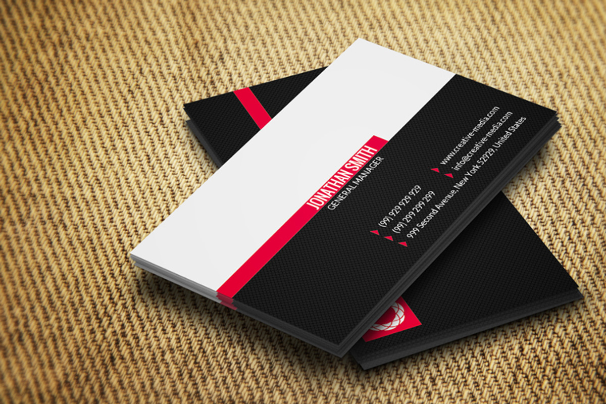 Red & Black Business Card CM025, a Business Card Template by annozio (Photo 3 of 4)