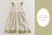 Vintage Peach Floral Print Patterns, a Pattern Graphic by Eclectic Anthology (Thumbnail 13 of 14)
