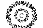 50 Elegant Floral Leaf Spiral Frame, a Decorative Illustration by Amazin_art (Thumbnail 31 of 39)