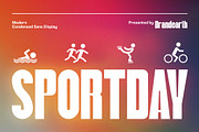 Sportday – Condensed Sans Display, a Sans Serif Font by Brand Earth (Thumbnail 1 of 12)