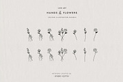 Hand and Flower Logo Elements, an Illustration by Studio Edyth (Thumbnail 3 of 4)
