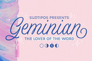 Geminian Set of fonts, a Script Font by Sudtipos