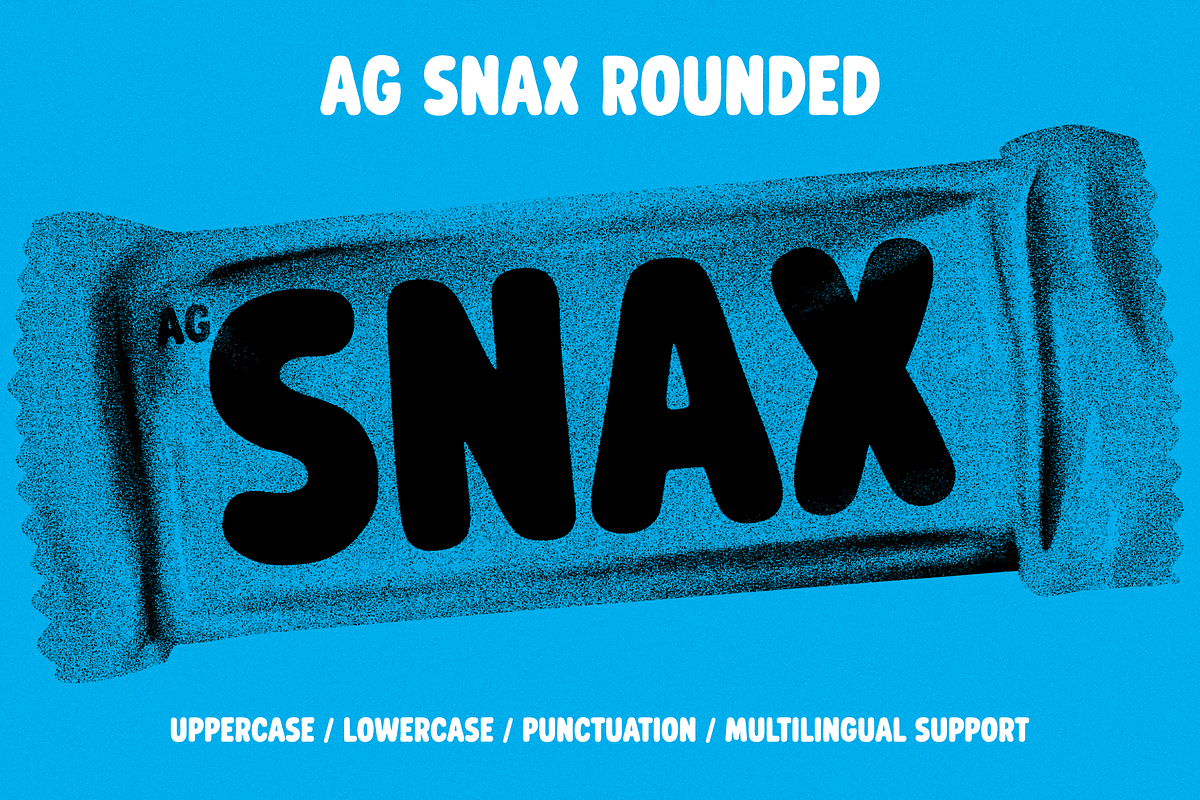 AG SNAX ROUNDED, a Sans Serif Font by Ant Gardner (Photo 1 of 6)