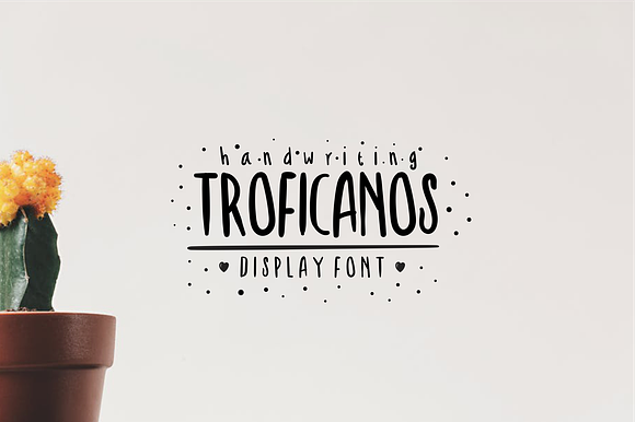 Troficanos Handwriting Display Font preview 7