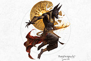 Egyptian God Anubis clipart Set, an Education Illustration by ThatsDesignArt (Thumbnail 5 of 10)