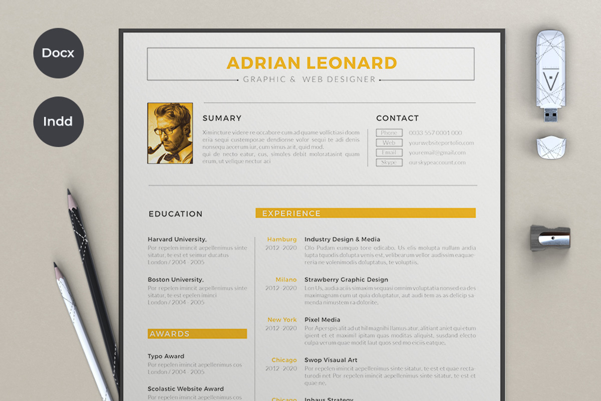 X pro Resume, a Resume Template by sz81 (Photo 1 of 6)