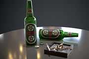 Beer, Cigarattes and Ashtray - PBR, a Food & Drink 3D Model by TFE Game Art (Thumbnail 2 of 10)