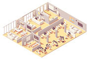 Vector isometric office interiors, a Work Illustration by tele52 (Thumbnail 2 of 17)
