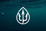 Poseidon Trident Retro Logo Template, a Branding & Logo Template by vectorwithin (Thumbnail 3 of 4)