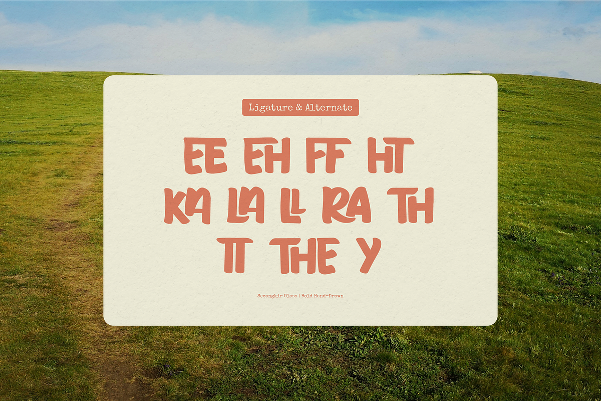 Secangkir Glass | Bold Hand Drawn, a Handwritten Font by gracetype_studio (Photo 12 of 12)