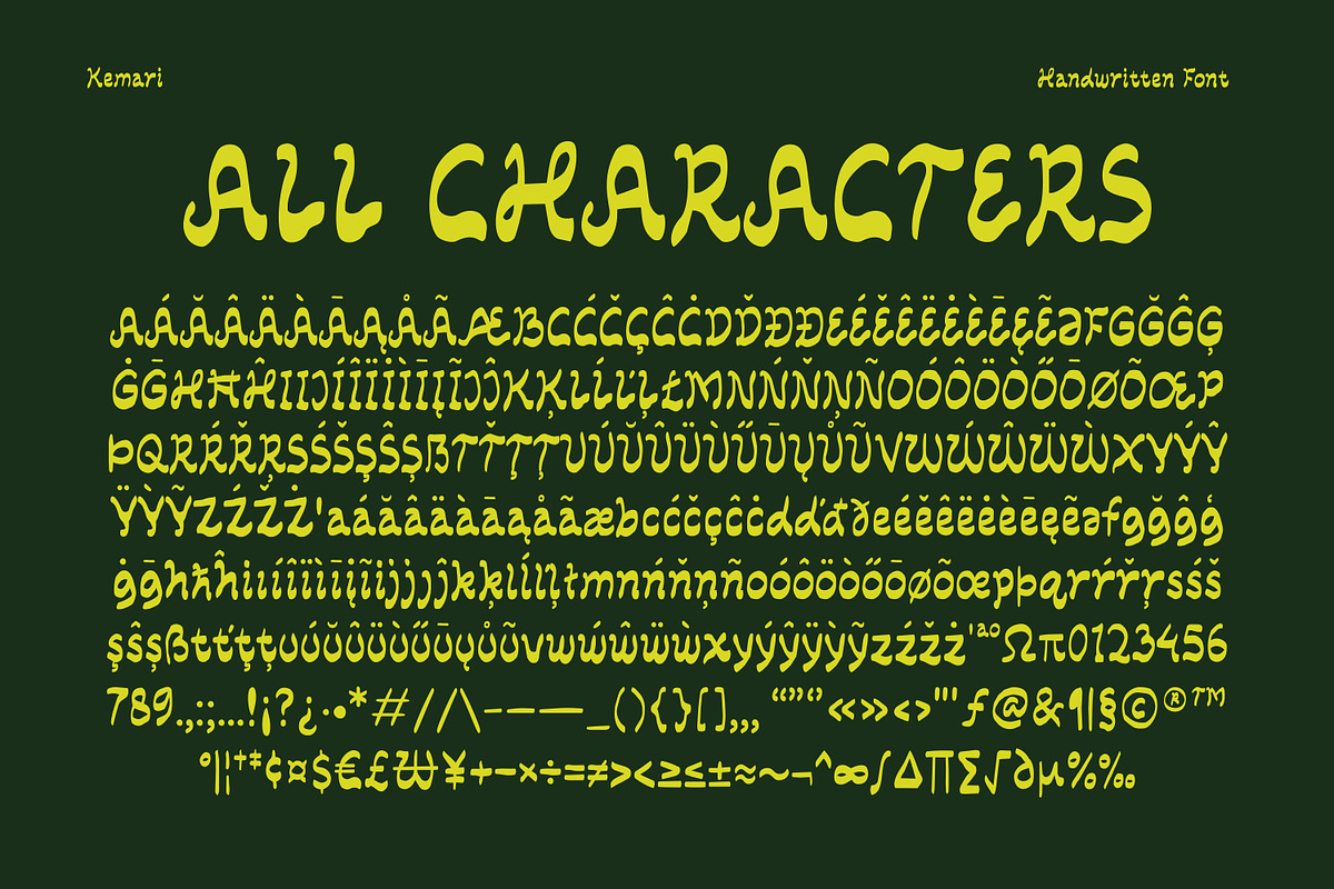 KEMARI - Playful Retro Handmade Font, a Handwritten Font by Artflorara (Photo 11 of 12)