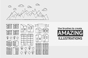 61 textured vector pencil bruhes, a Brush Add-On by bum katrin (Thumbnail 3 of 3)