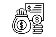 Budget Line Icon, an Outline Icon by Pexelpy (Thumbnail 2 of 2)