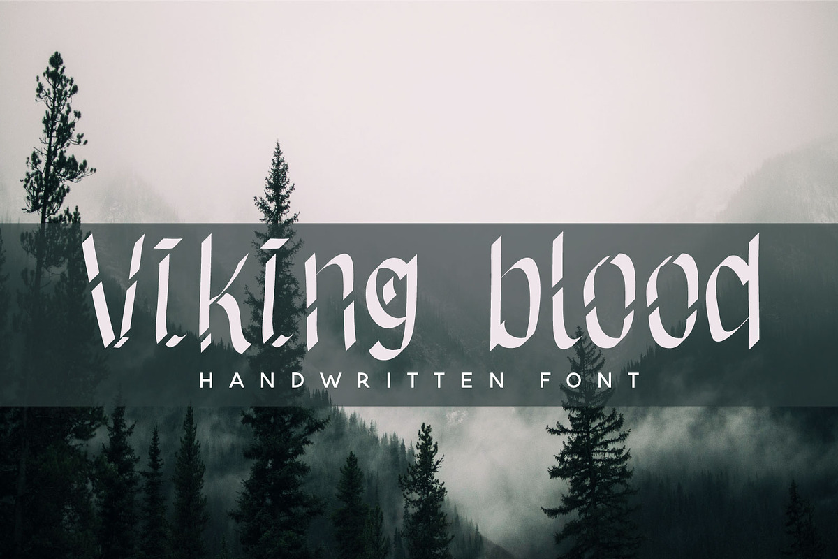 Viking Blood - Handwritten Font, a Font by NViolet (Photo 1 of 3)