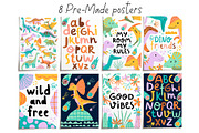 Dino illustration Patterns Posters, an Animal Illustration by OxanaTally (Thumbnail 5 of 14)