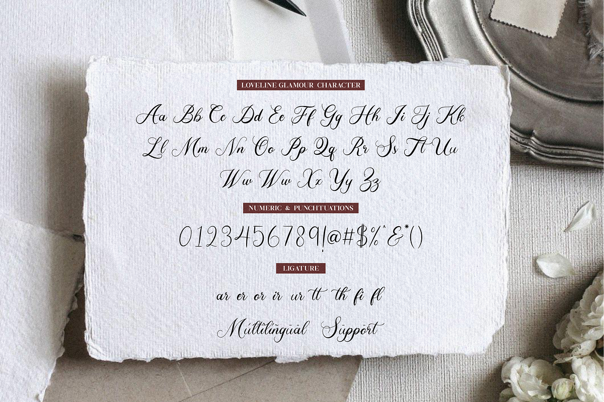 loveline glamour, a Script Font by Essentials Studio (Photo 8 of 10)