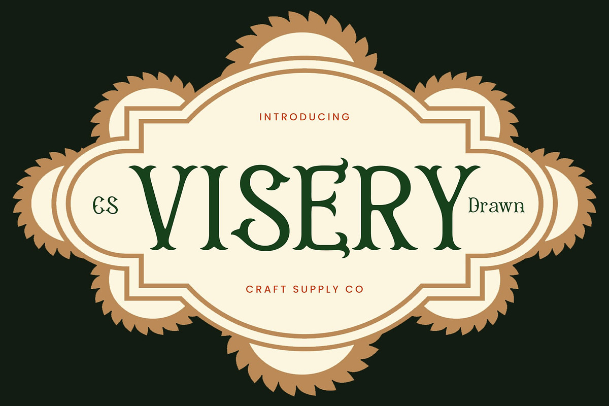 CS Visery Drawn, a Serif Font by Craft Supply Co. (Photo 1 of 8)