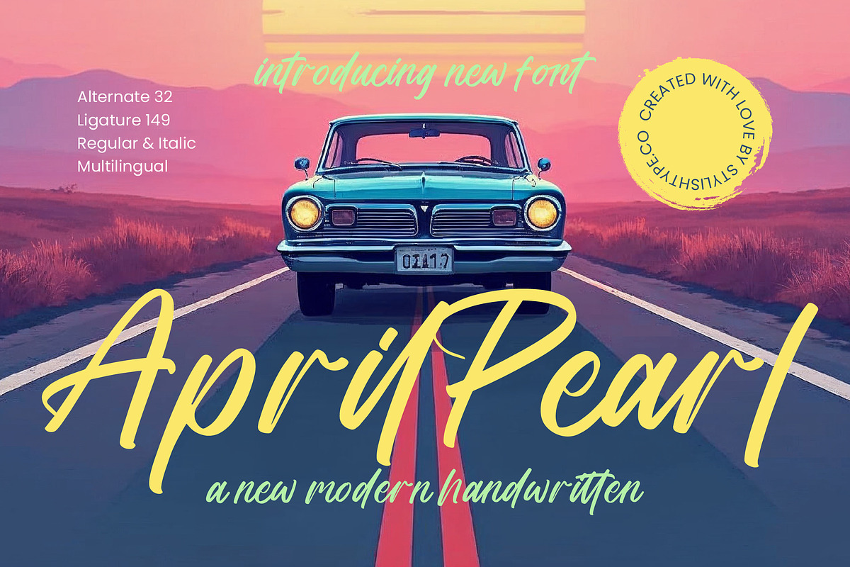 April Pearl Modern Handwritten, a Script Font by stylishtype.co (Photo 1 of 20)