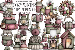 Cozy Winter Clipart Bundle, an Illustration by Daily.Designs
