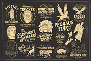 Bohemian Alchemist 5 Font + 15 Badge, a Script Font by Opus Nigrum (Thumbnail 2 of 17)