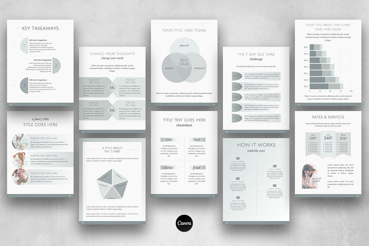 Coaching Course Workbook Template, a Magazine Template by Made by Melody (Photo 10 of 15)