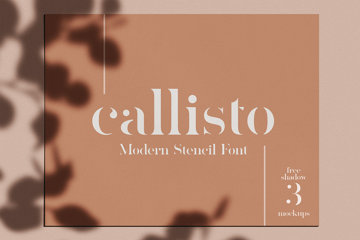 Callisto — Modern Stencil Font, a Serif Font by Eugene Tantsurin (Photo 1 of 15)