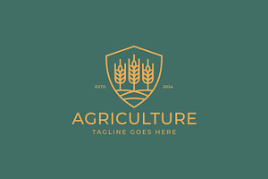 Agriculture Wheat Farm Logo, a Branding & Logo Template by Signatoro