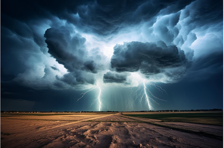 Heavy Rain clouds lightening weather, a Nature Photo by Ylivdesign