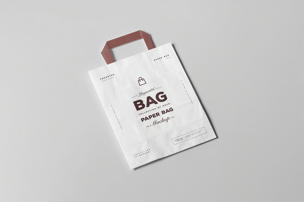Paper Bag Mock-up, a Packaging Mockup by zippypixelstudio (Photo 6 of 12)