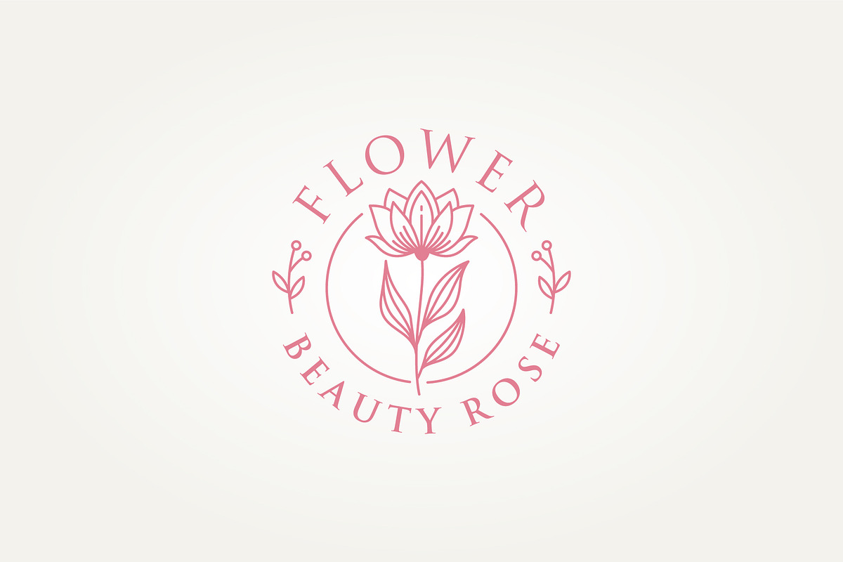 rose flower and botanical leaf logo, a Branding & Logo Template by Blazybone (Photo 2 of 2)