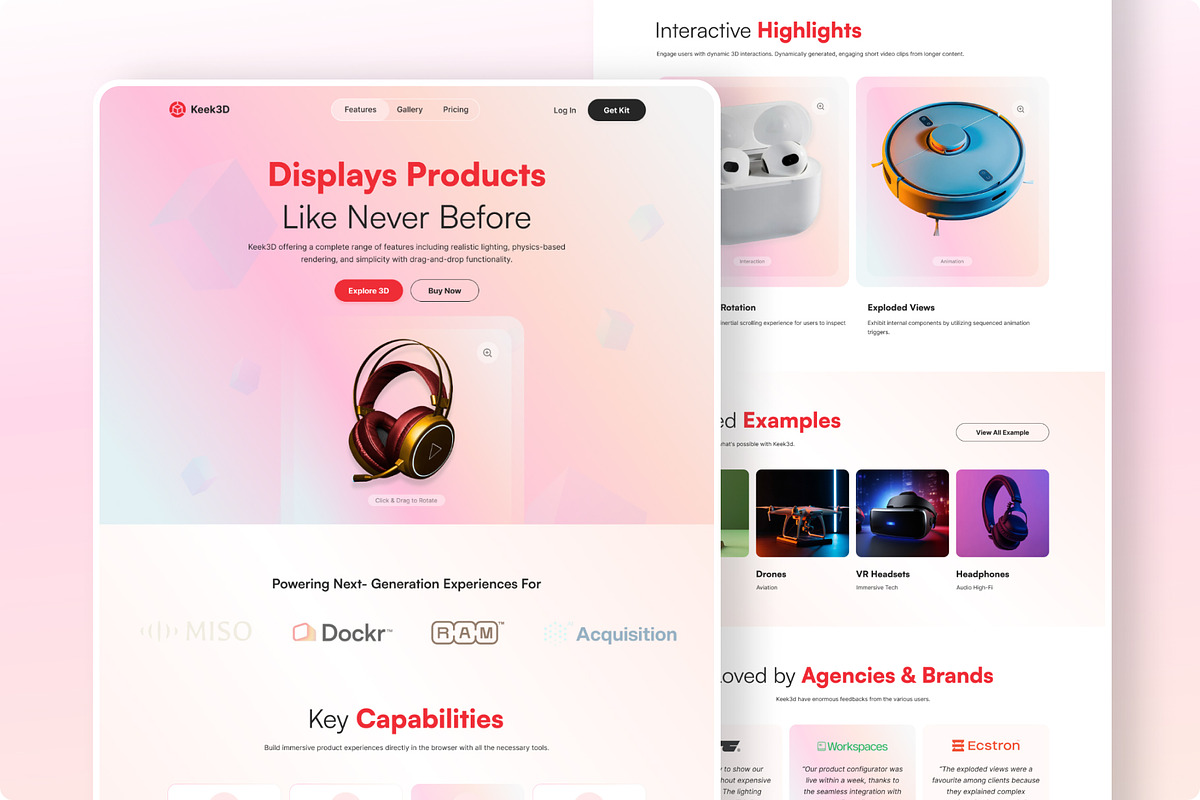 Electronics Product Showcase Website, an UI Kit Template by Sujun Baidyaa (Photo 7 of 8)