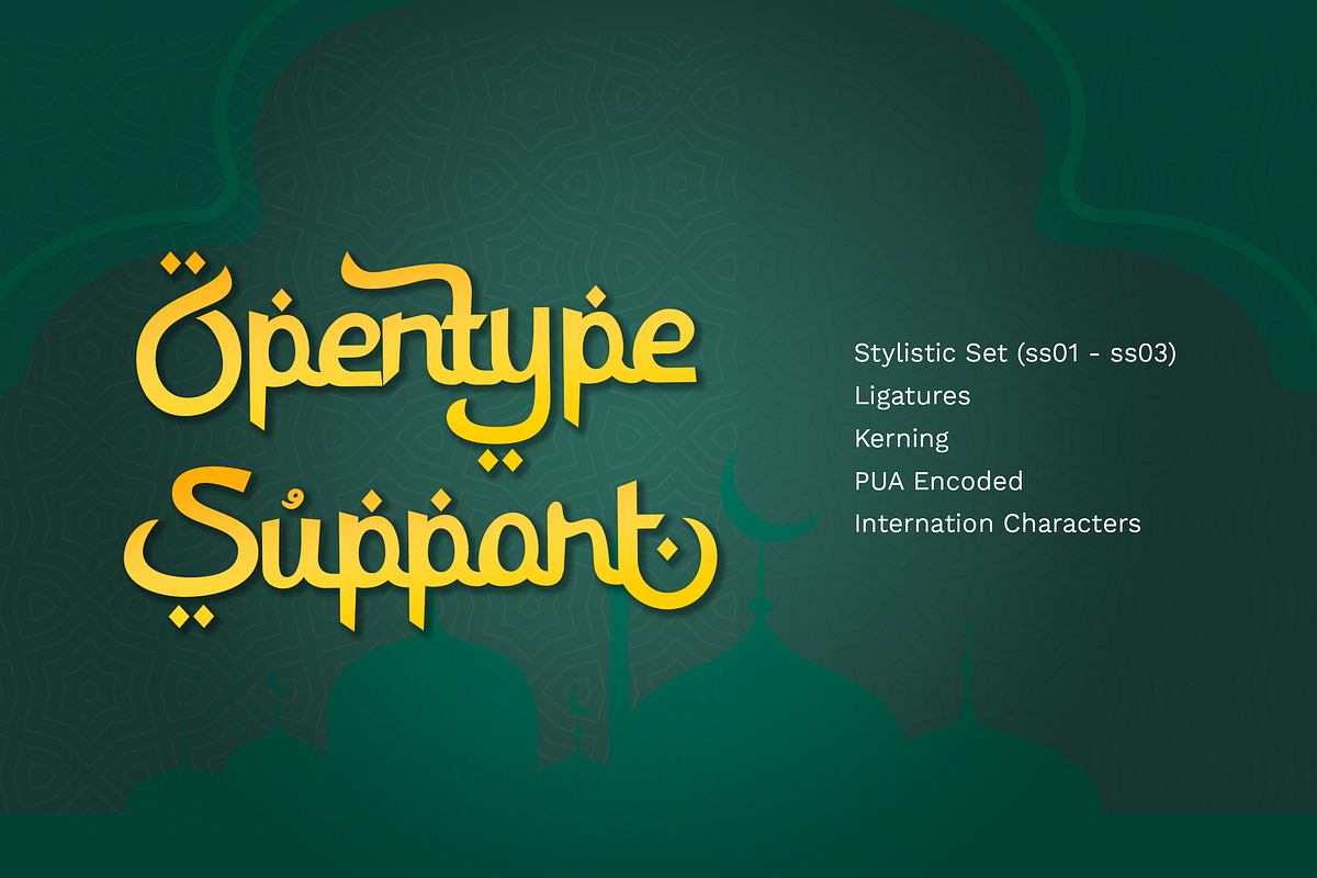 Salam Ramadhan | Arabic Style Font, a Font by Tigadestd Type (Photo 6 of 7)