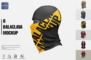 Dye sublimation Balaclava Mockup, a Mask Mockup by GraphicVil