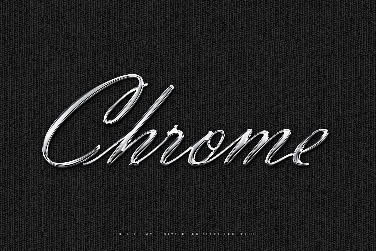 Metal Chrome Text Effects Photoshop, a Brushes & More by Giallo (Photo 19 of 27)