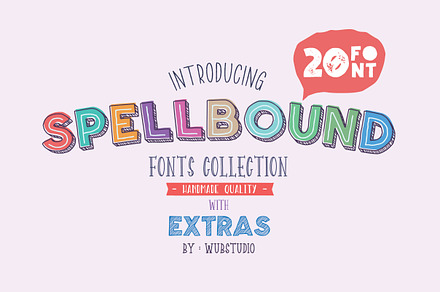 Spellbound Families, a Sans Serif Font by wubstudio