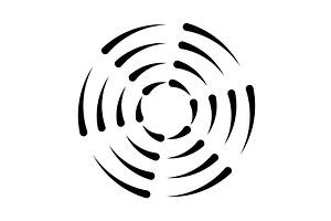 Halftone speed lines circle, an Illustration by Things for designers