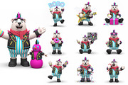 Bobo Spider-Punk, Clay 3D Clipart, a Seasonal Illustration by FactoryType Studio (Thumbnail 7 of 9)
