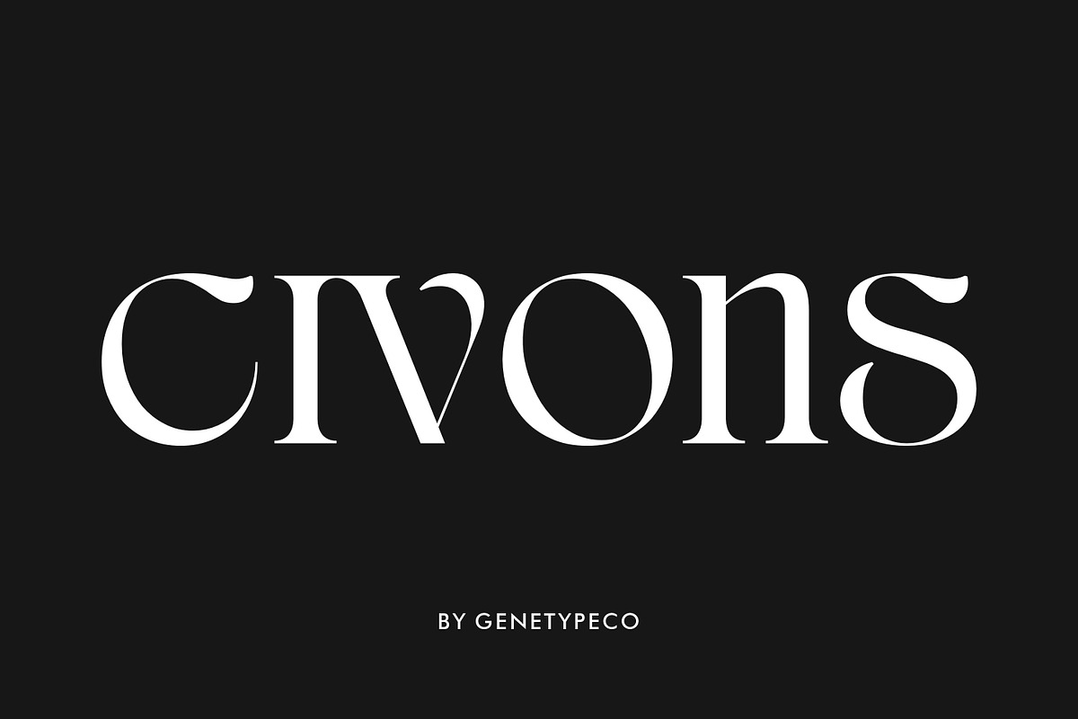 Civons Serif Display Font, a Serif Font by Genetype (Photo 1 of 9)