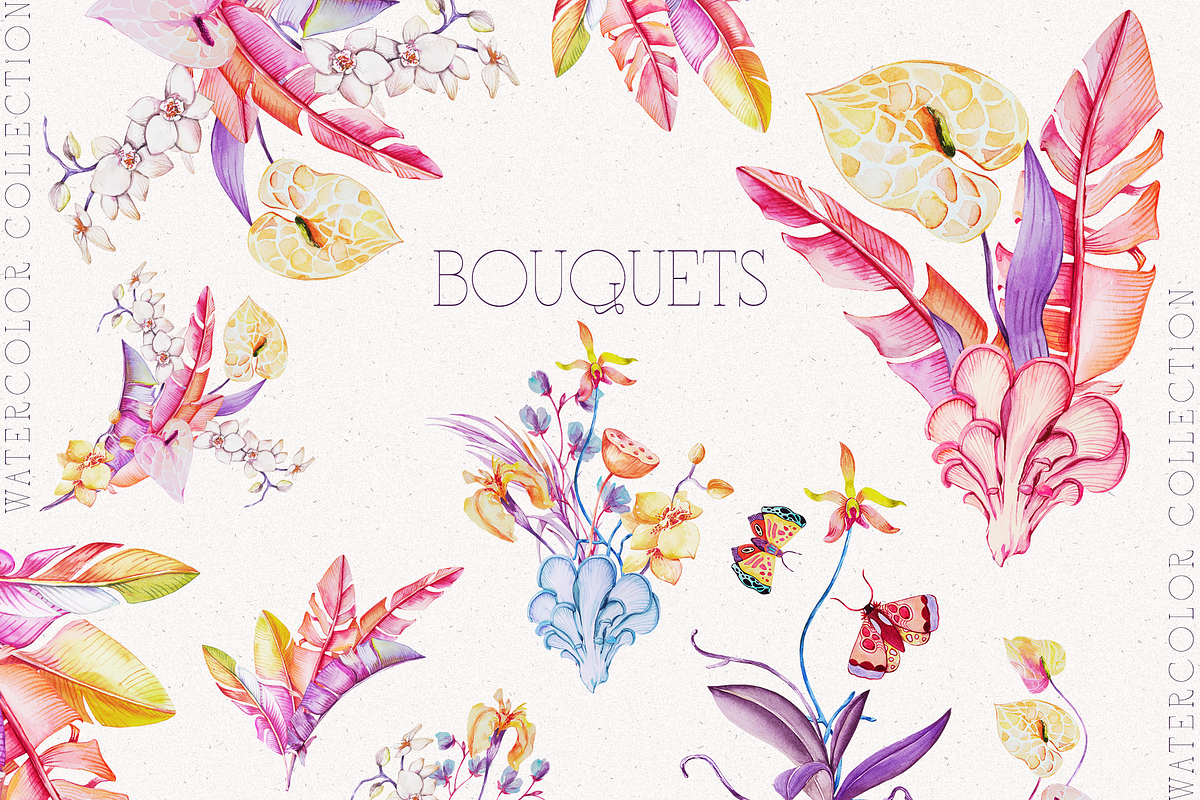 Watercolor Psychedelic Flowers, an Illustration by nadispasibenko (Photo 8 of 13)