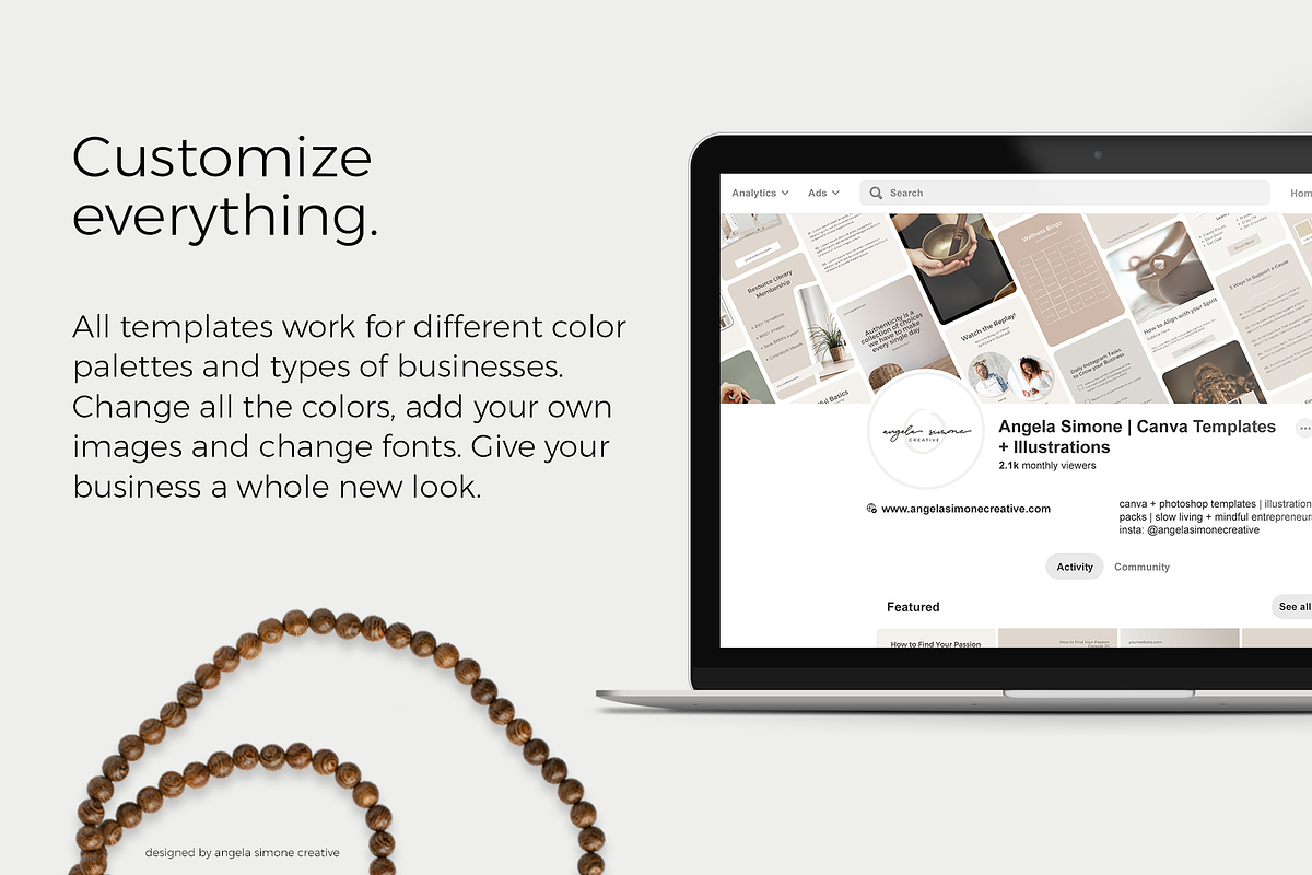 Pinterest Content Marketing Template, a Social Media Template by angela simone creative (Photo 8 of 22)