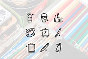 Art Essentials – Line Icon Set, an Outline Icon by Lyolya Profitrolya (Thumbnail 2 of 2)