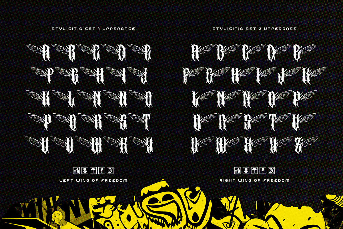 Bubble Core Graffiti Mix Metal Font, a Blackletter Font by alit design (Photo 12 of 22)