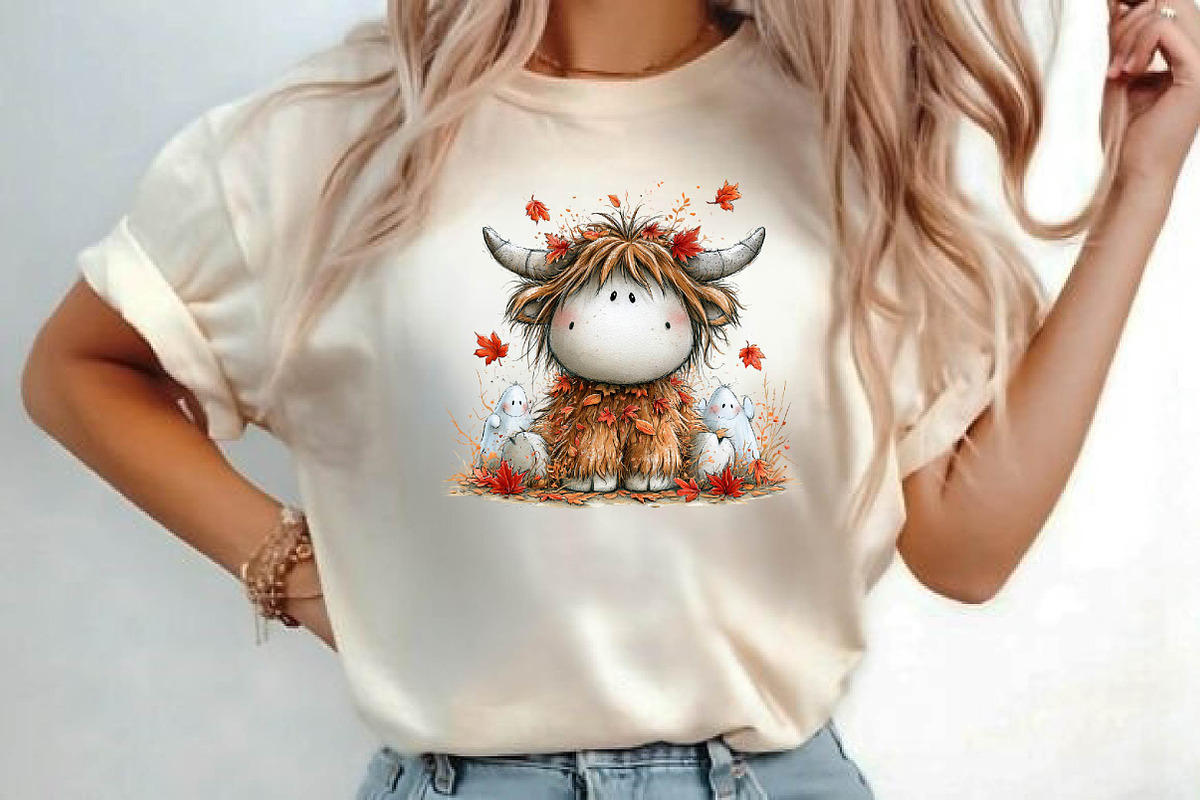 Halloween Highland Cow Clipart, a Seasonal Illustration by fashionaddict (Photo 7 of 7)