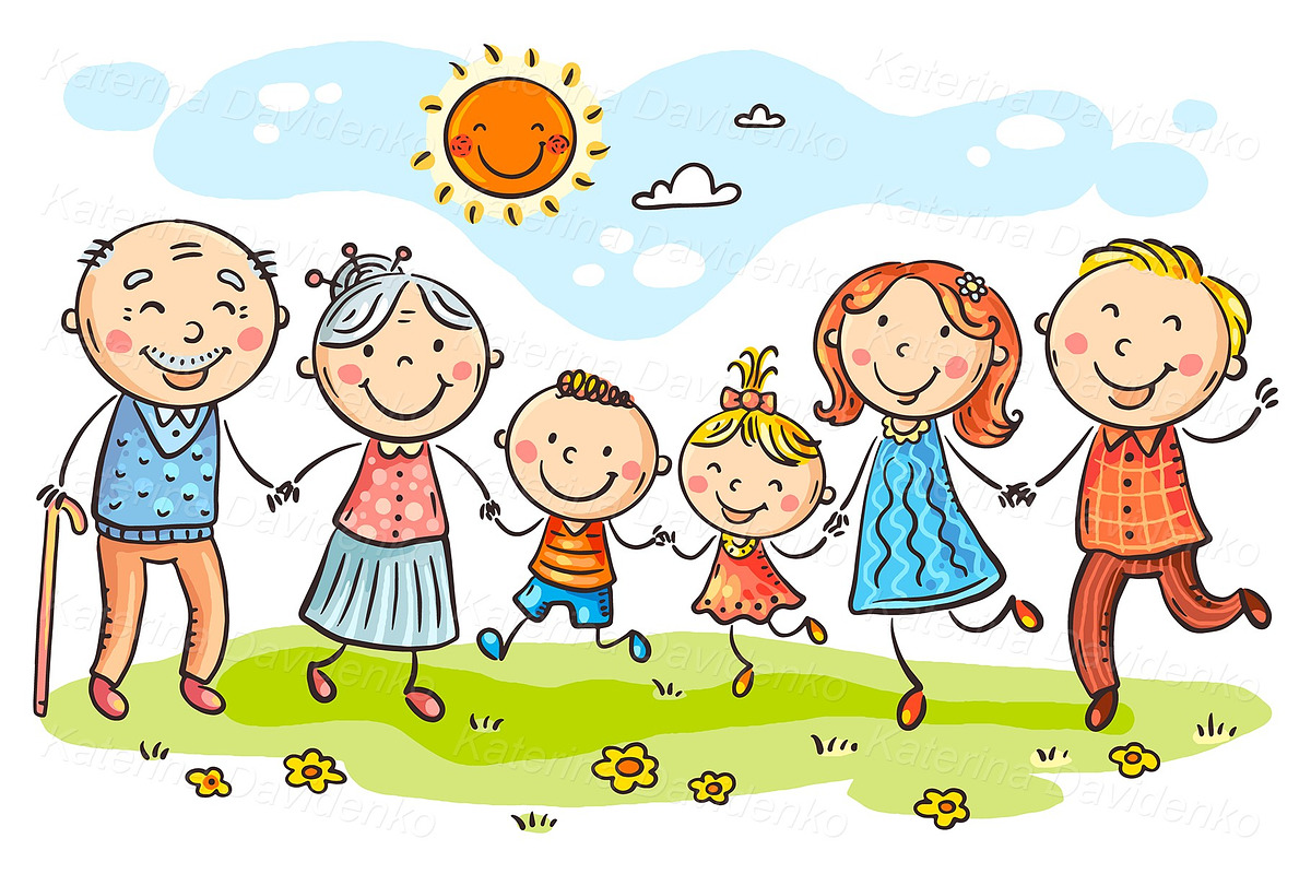 Cartoon Family Jumping With Joy, a Person Illustration by Bubert Art (Photo 1 of 2)